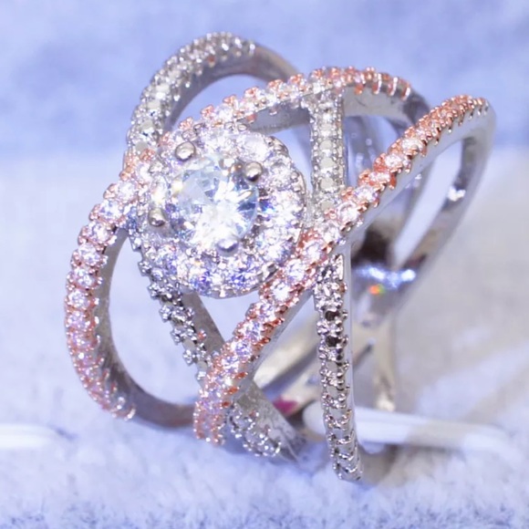 Sterling silver engagement ring - Picture 3 of 5